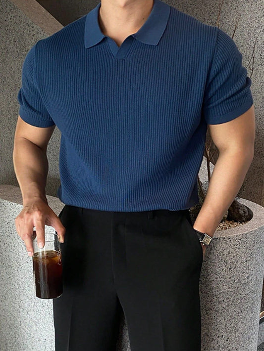 Linear Azure Polo